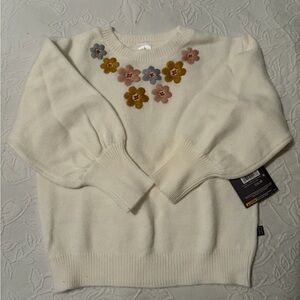 Modern moments 4T girls sweater with Floral Embellishments nwt